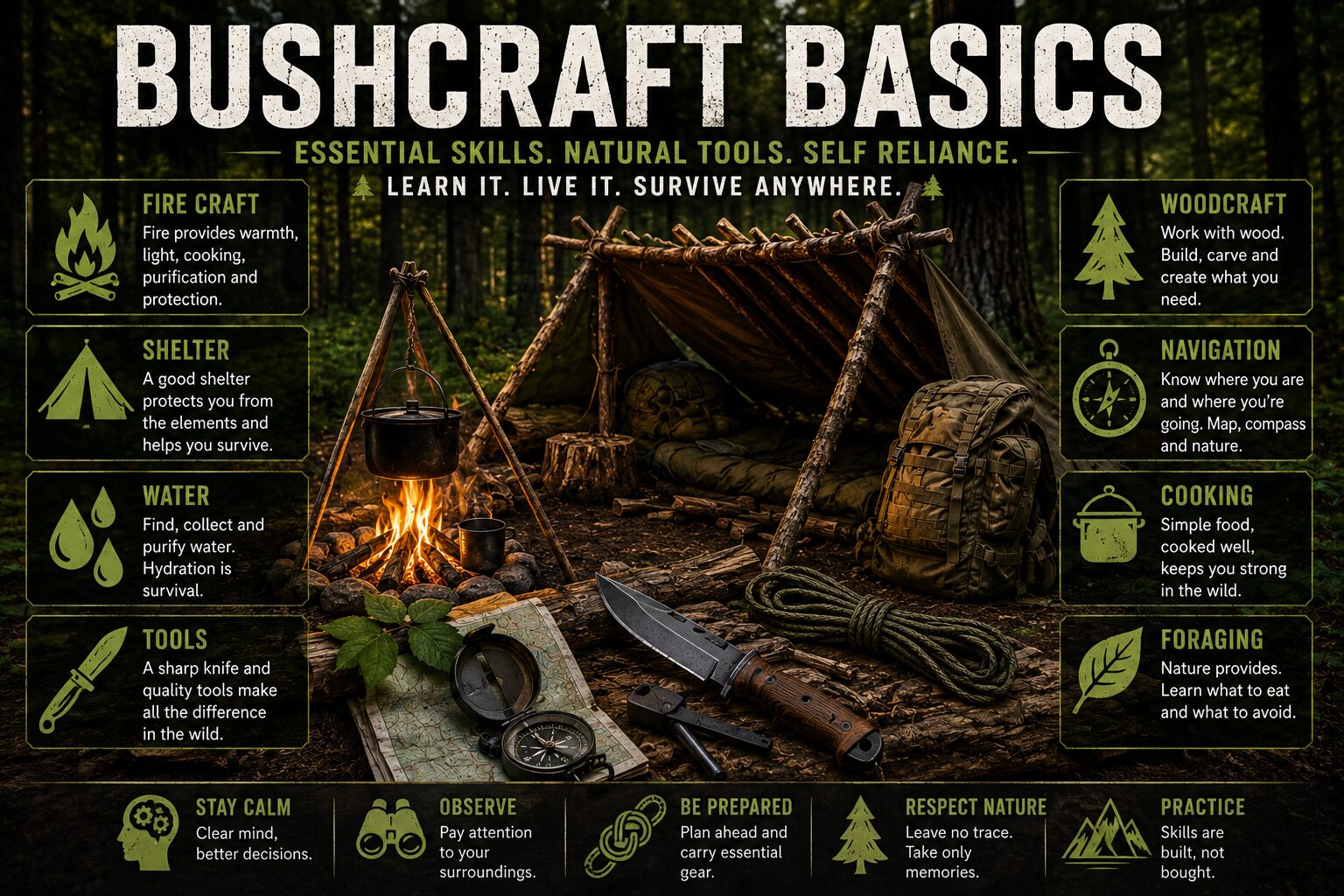 Bushcraft Basics: The Ultimate Beginner’s Guide to Wilderness Survival Skills
