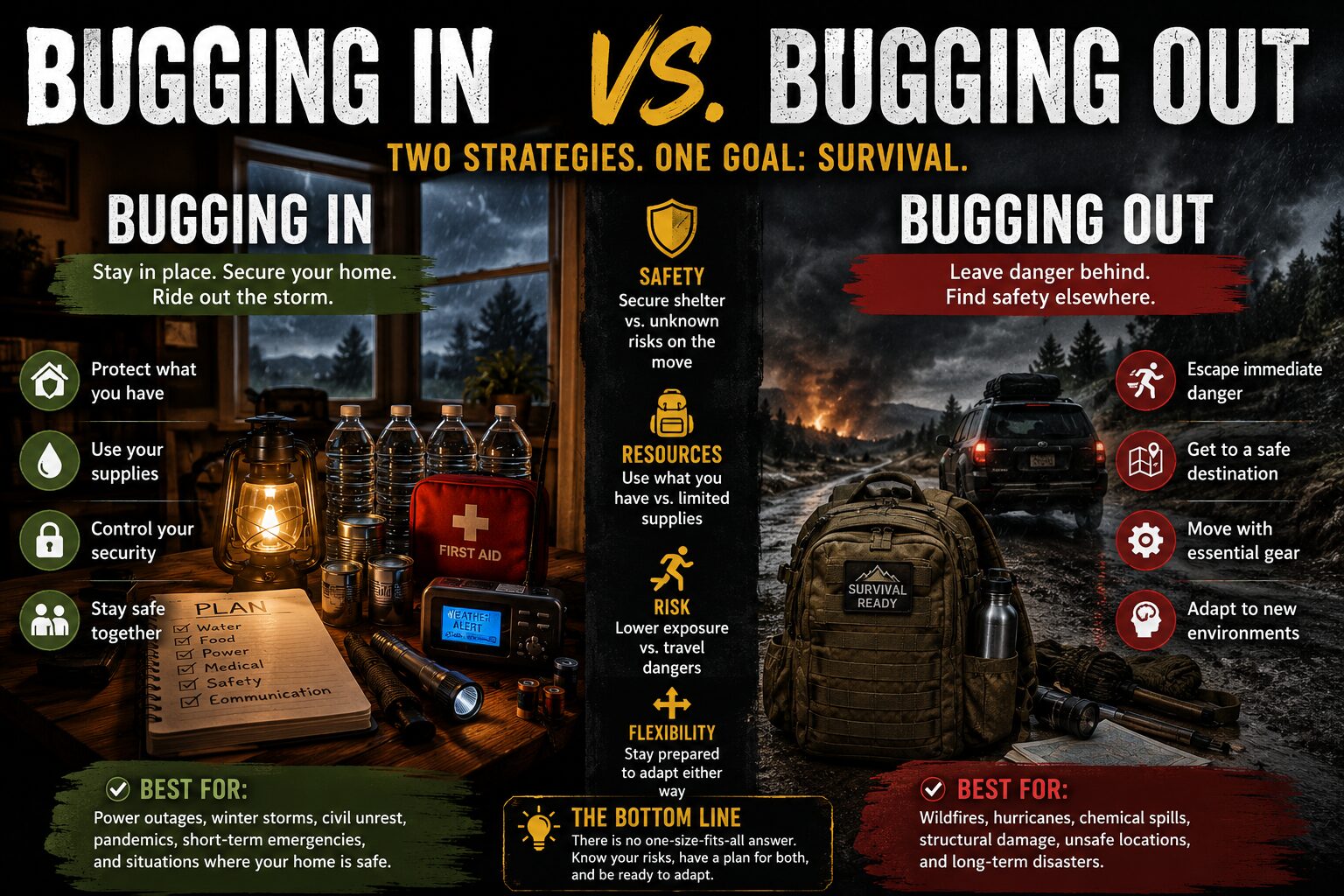 Bugging In vs. Bugging Out: Which Survival Strategy Is Right for You?