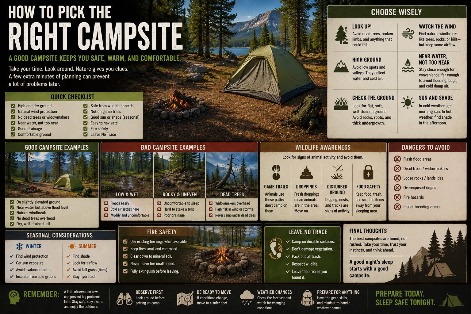 How to Pick the Right Campsite in the Wilderness