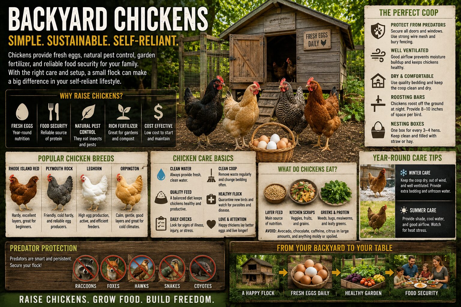 Backyard Chickens: A Reliable Food Source for Self-Reliant Living