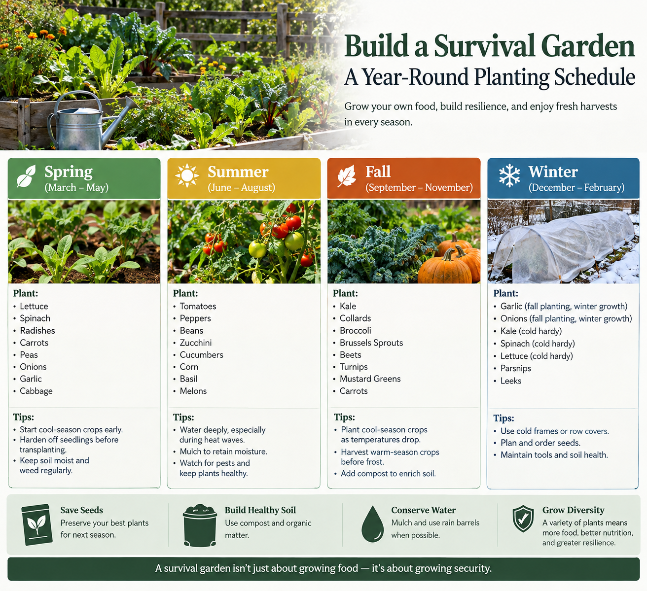 Build a Survival Garden: A Year-Round Planting Schedule